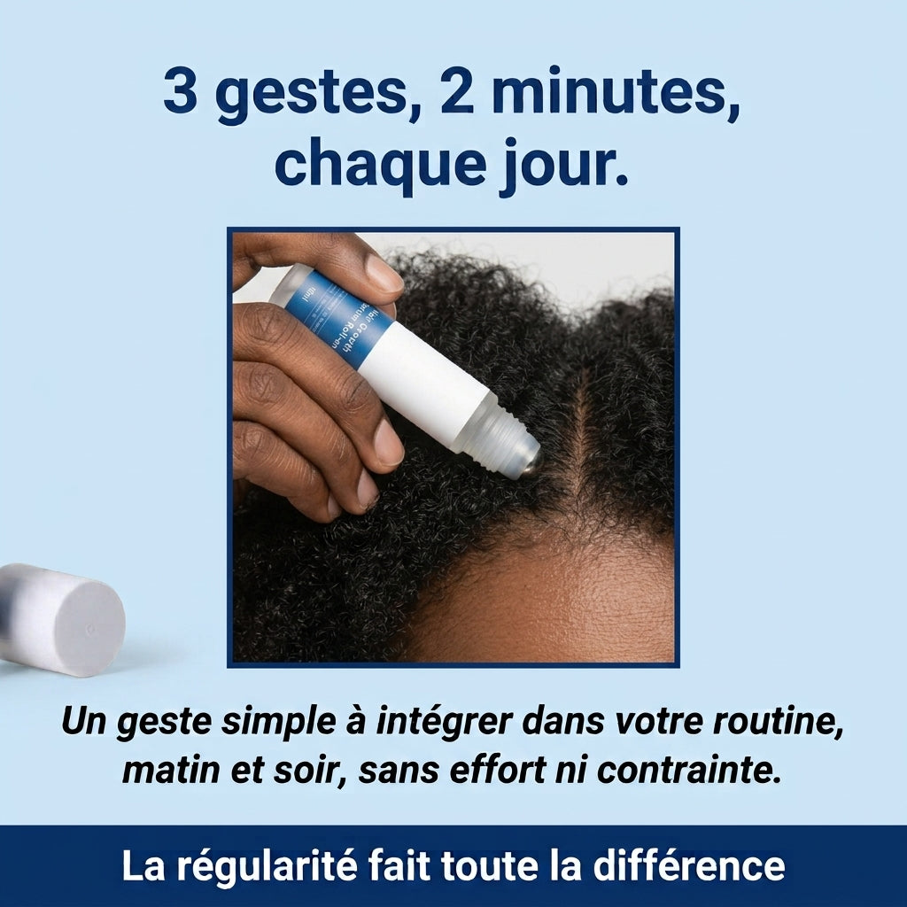 Sérum Repousse Cheveux Roll-on Naturel – Anti-Chute Homme & Femme