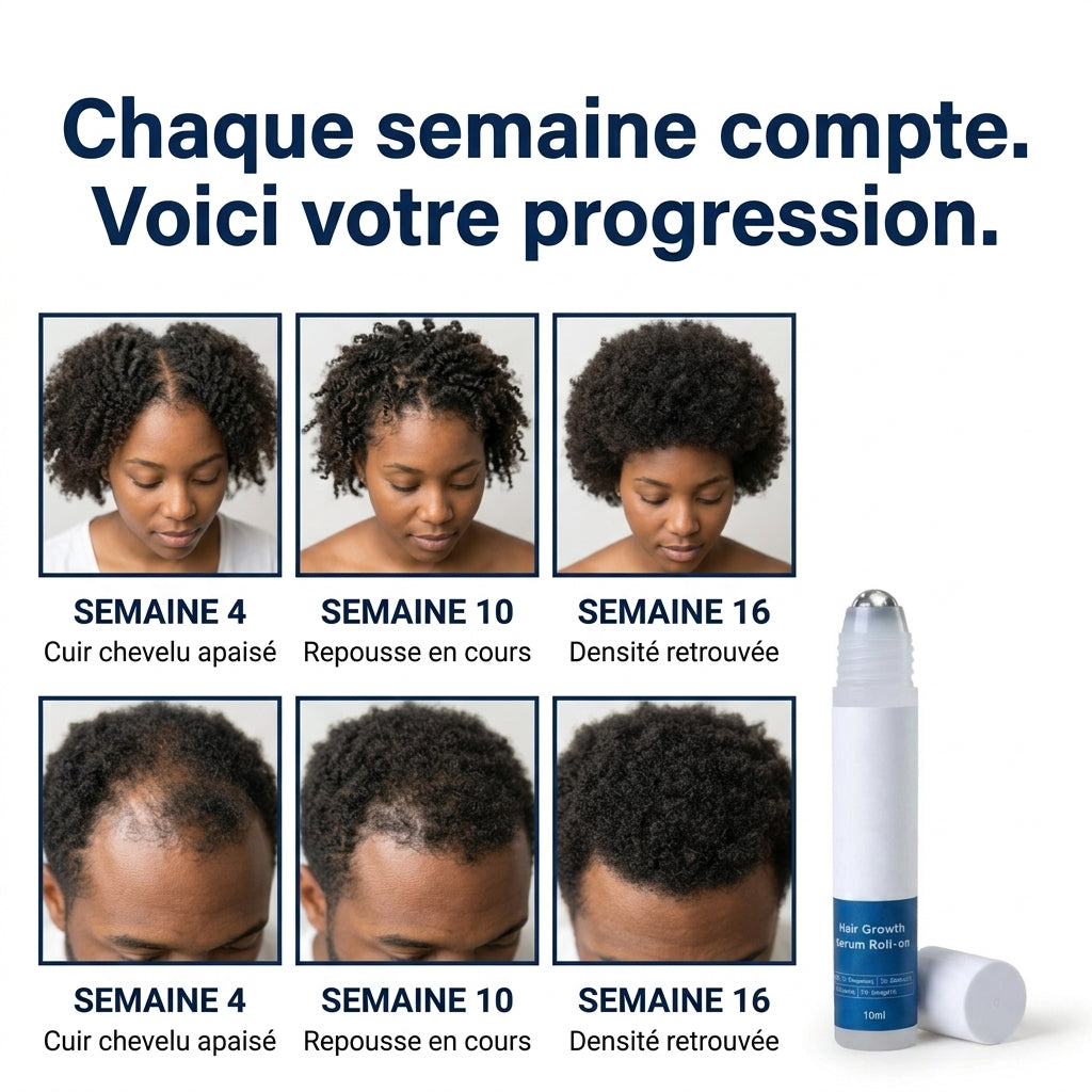 Sérum Repousse Cheveux Roll-on Naturel – Anti-Chute Homme & Femme